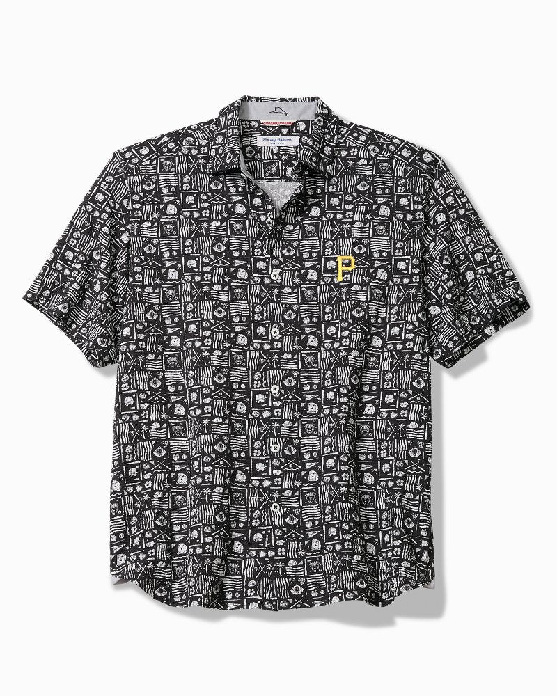 MLB Nova Wave Ballpark Batik Cotton-Blend Shirt - pittsburgh_pirates