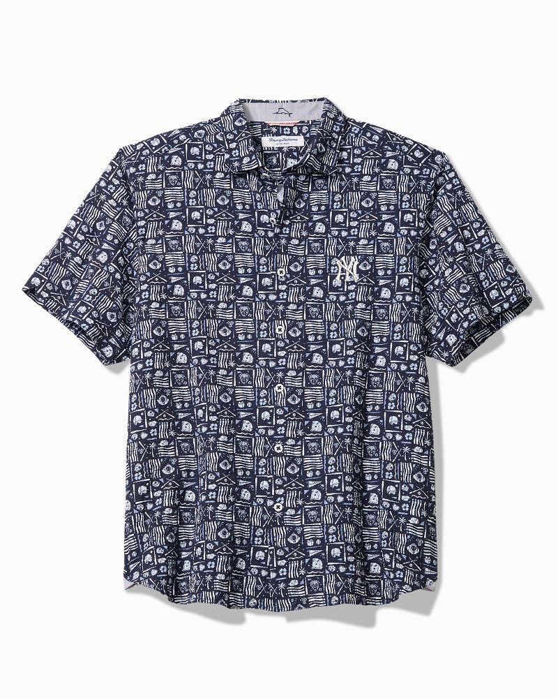 MLB Nova Wave Ballpark Batik Cotton-Blend Shirt - new_york_yankees