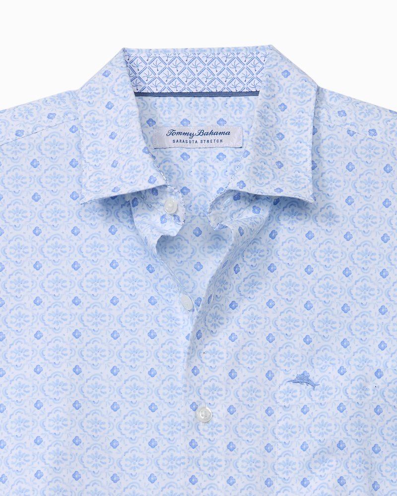 Sarasota Stretch Island Medallion IslandZone Shirt - Blue Lapis