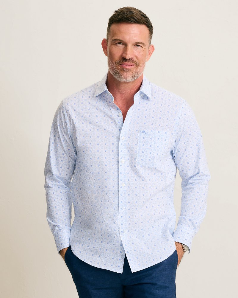 Sarasota Stretch Island Medallion IslandZone Shirt - Blue Lapis
