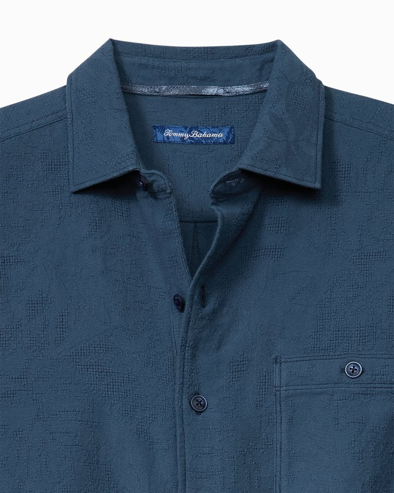 Breeze Island Cotton Short-Sleeve Shirt - Bering Blue