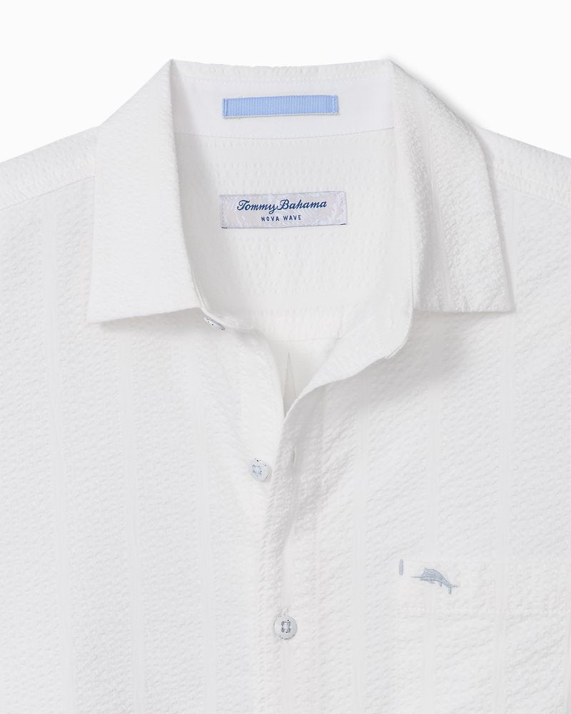 Nova Wave Cotton-Blend Long-Sleeve Shirt - White