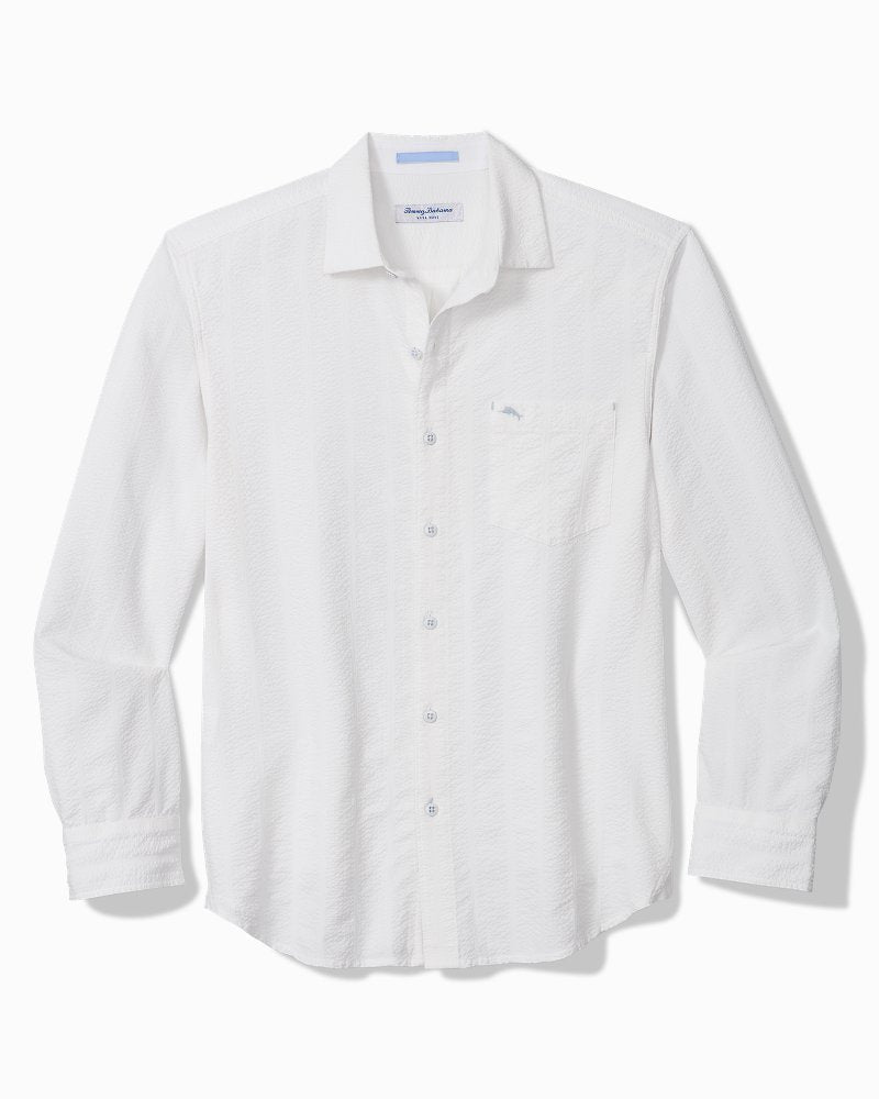 Nova Wave Cotton-Blend Long-Sleeve Shirt - White