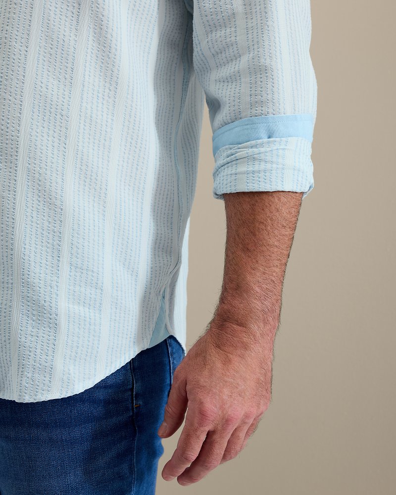 Nova Wave Cotton-Blend Long-Sleeve Shirt - Malachite Heather