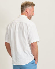 Nova Wave Cotton-Blend Short-Sleeve Shirt - White