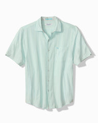Nova Wave Cotton-Blend Short-Sleeve Shirt - Dusty Aqua