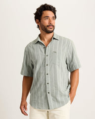 Nova Wave Cotton-Blend Short-Sleeve Shirt - Palm Moss