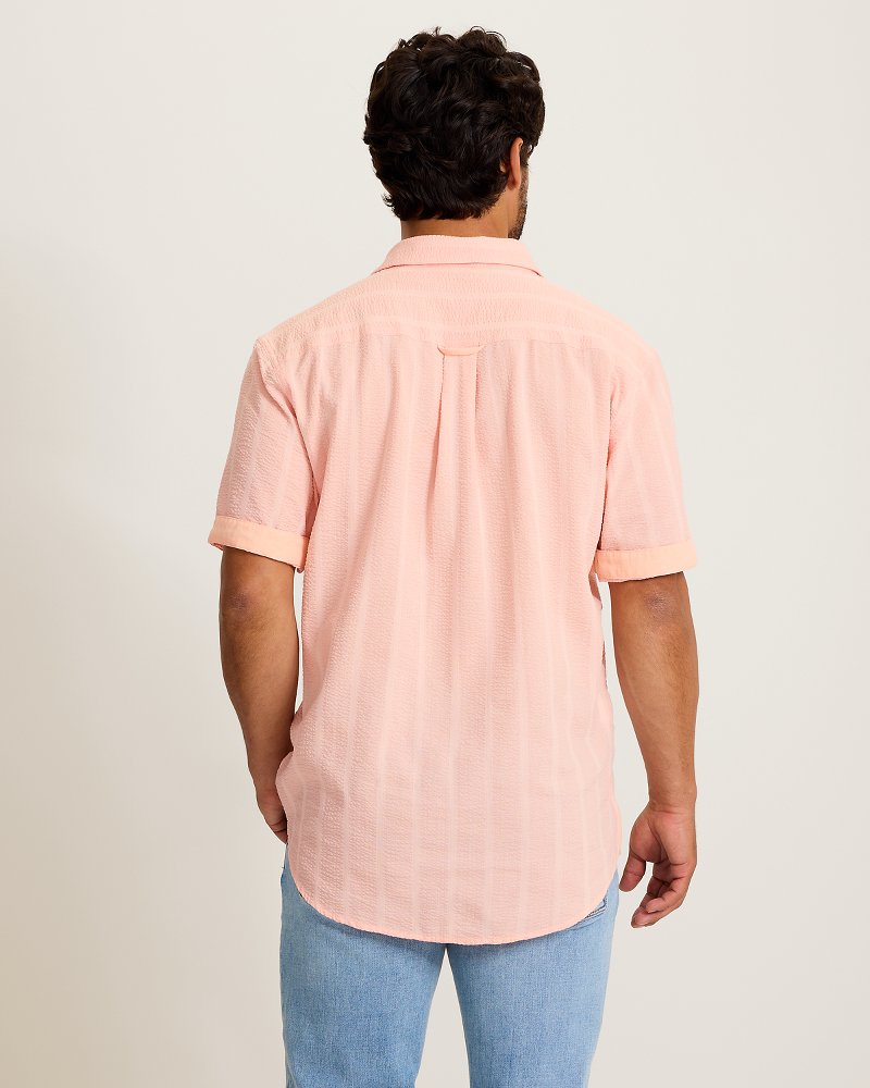 Nova Wave Cotton-Blend Short-Sleeve Shirt - Melonie