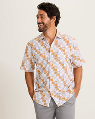 Nova Wave Sunnyside Palms Cotton-Blend Shirt - Dark Antique Gold