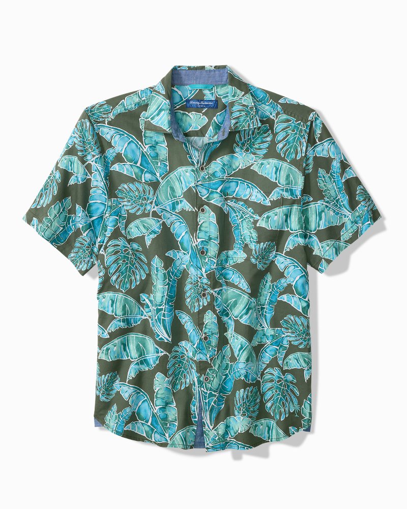 Tortola Jungle Blooms Cotton-Blend Shirt - Voyager Blue