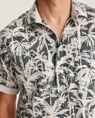 Nova Wave Nero Palms Cotton-Blend Shirt - Black