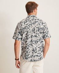Nova Wave Nero Palms Cotton-Blend Shirt - Black