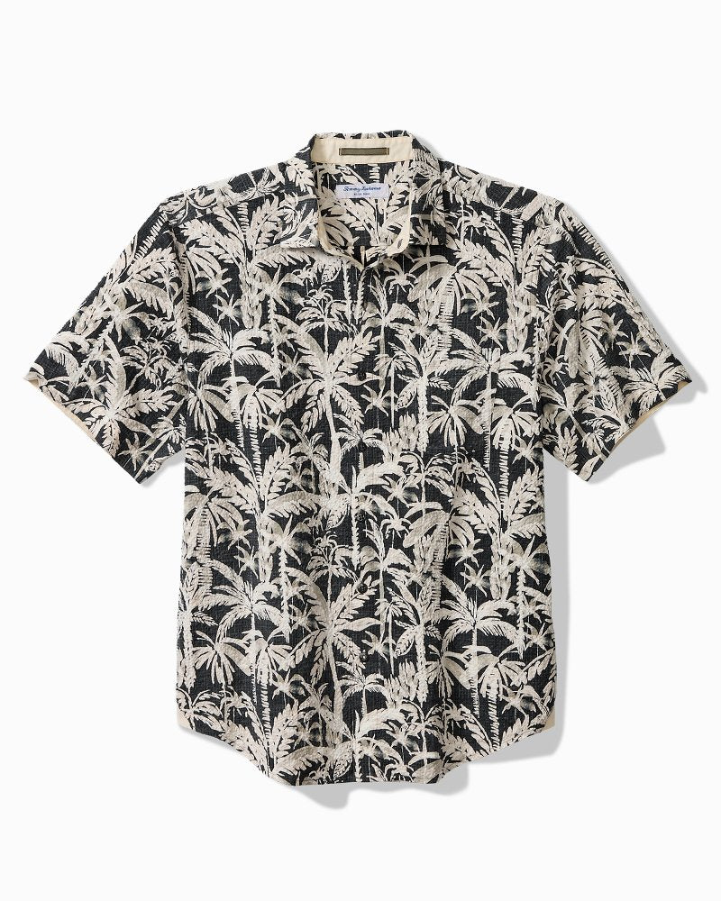 Nova Wave Nero Palms Cotton-Blend Shirt - Black