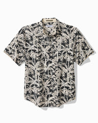 Nova Wave Nero Palms Cotton-Blend Shirt - Black