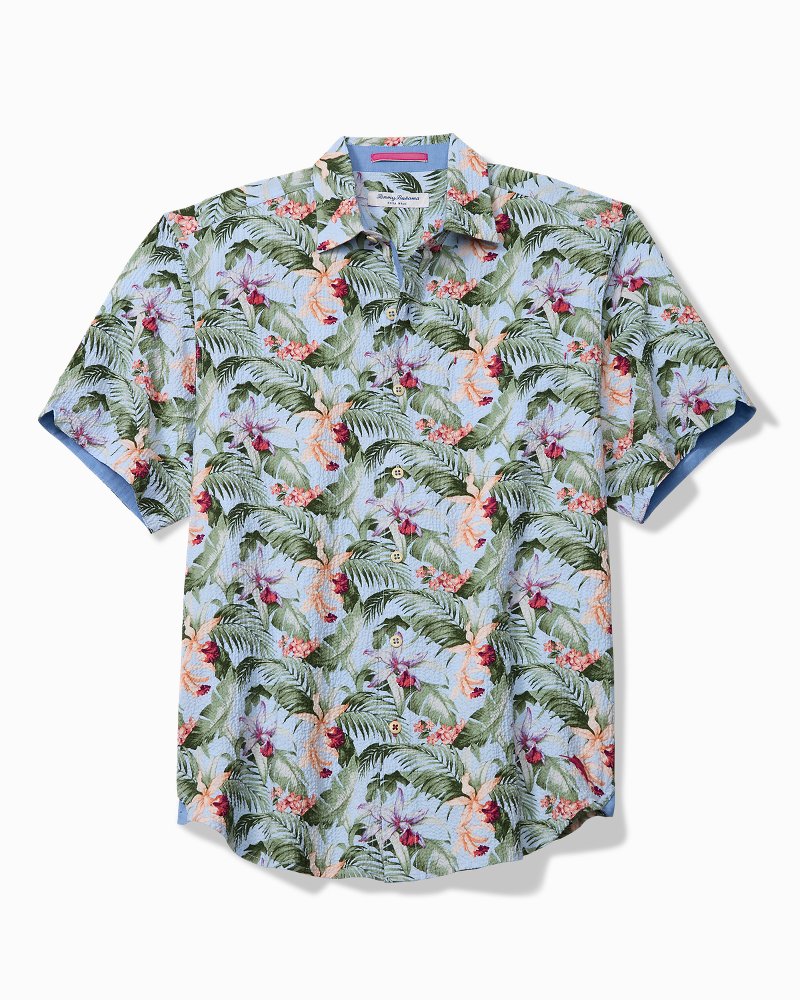 Nova Wave Blue Sky Vines Cotton-Blend Shirt - Dew Drop