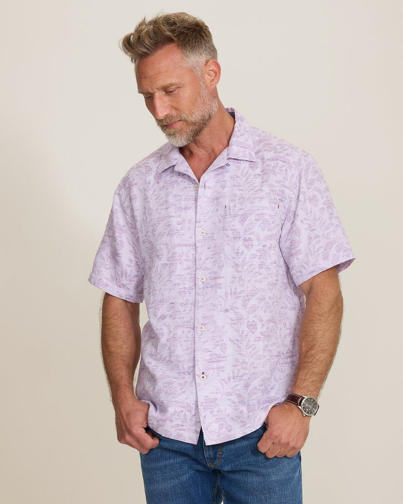 Torres Gardens Cotton-Blend Camp Shirt - Wild Aster