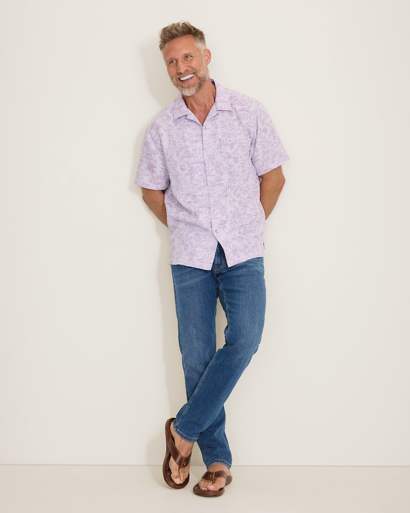 Torres Gardens Cotton-Blend Camp Shirt - Wild Aster