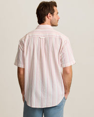 Nova Wave Aloha Stripe Cotton-Blend Shirt - Red Spark