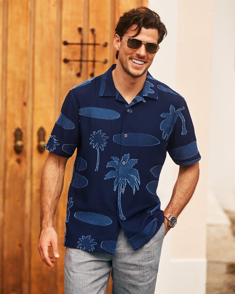 Destination Indigo Cotton Camp Shirt - Dark Indigo
