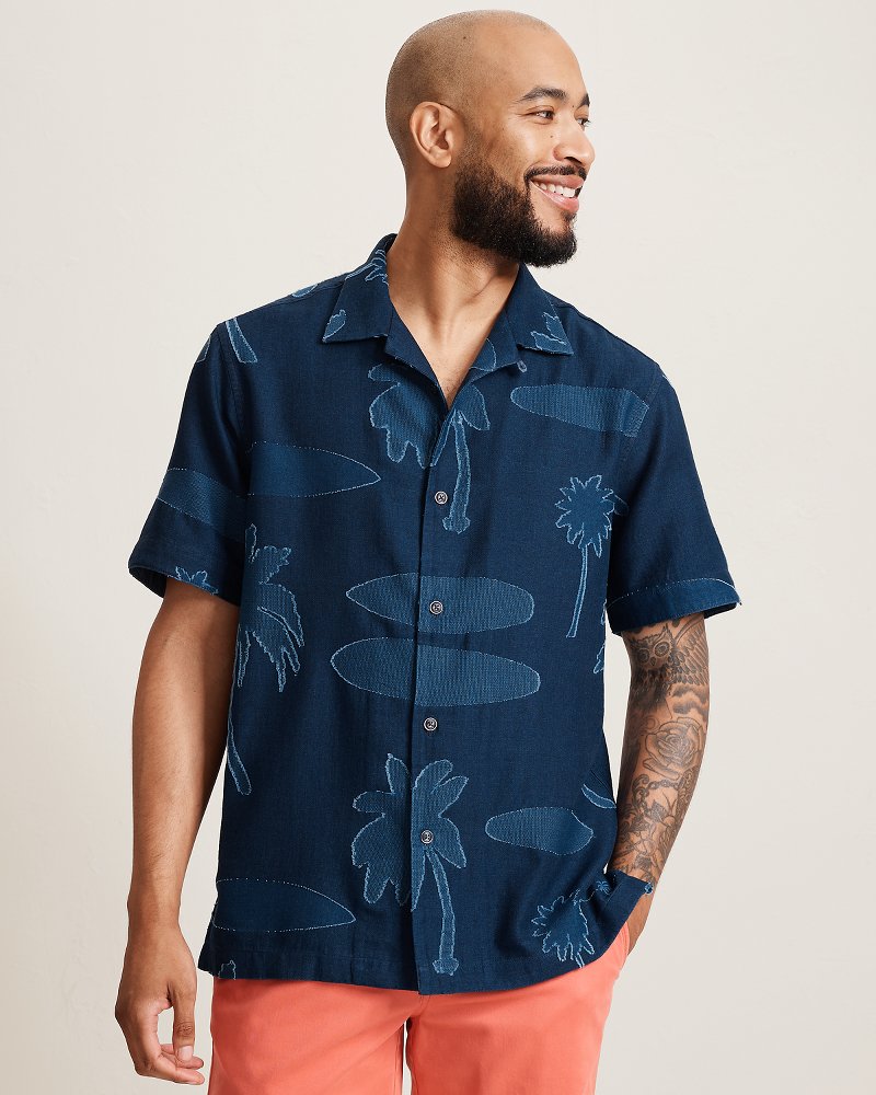 Destination Indigo Cotton Camp Shirt - Dark Indigo