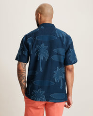 Destination Indigo Cotton Camp Shirt - Dark Indigo