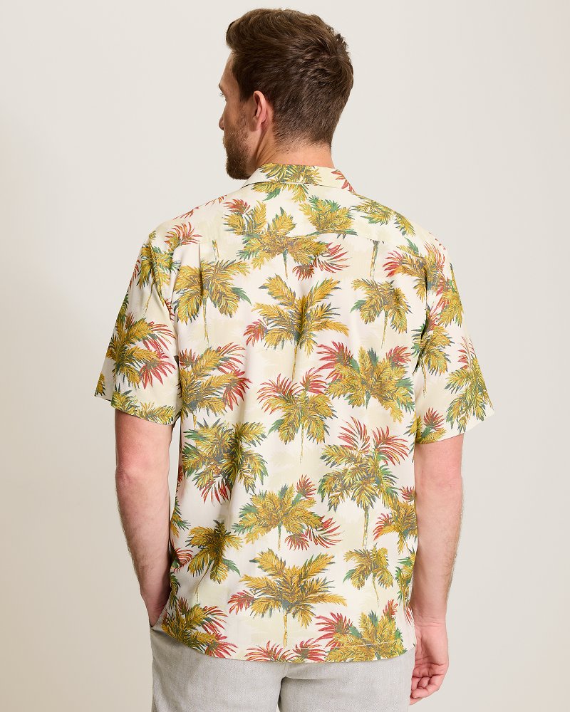 Coastal Ease Palm Voyage IslandZone Camp Shirt - Racing Green