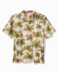 Coastal Ease Palm Voyage IslandZone Camp Shirt - Racing Green
