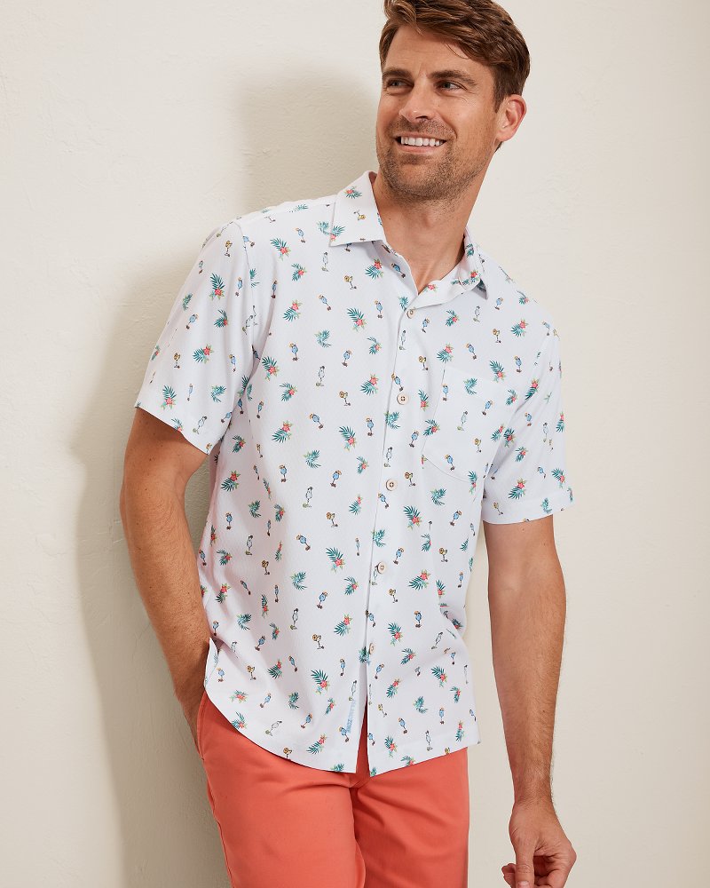 Coastal Ease Fiesta Fizz IslandZone Camp Shirt - Oceana Blue