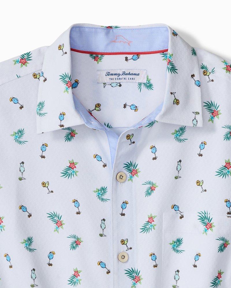 Coastal Ease Fiesta Fizz IslandZone Camp Shirt - Oceana Blue