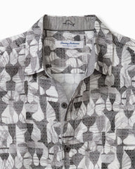 Coastal Ease Fizz &amp; Fronds IslandZone Camp Shirt - Graphite Gray