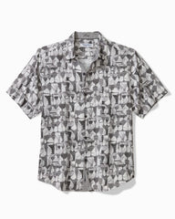 Coastal Ease Fizz &amp; Fronds IslandZone Camp Shirt - Graphite Gray