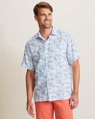 Seaside Avenue Linen Camp Shirt - Norse Blue