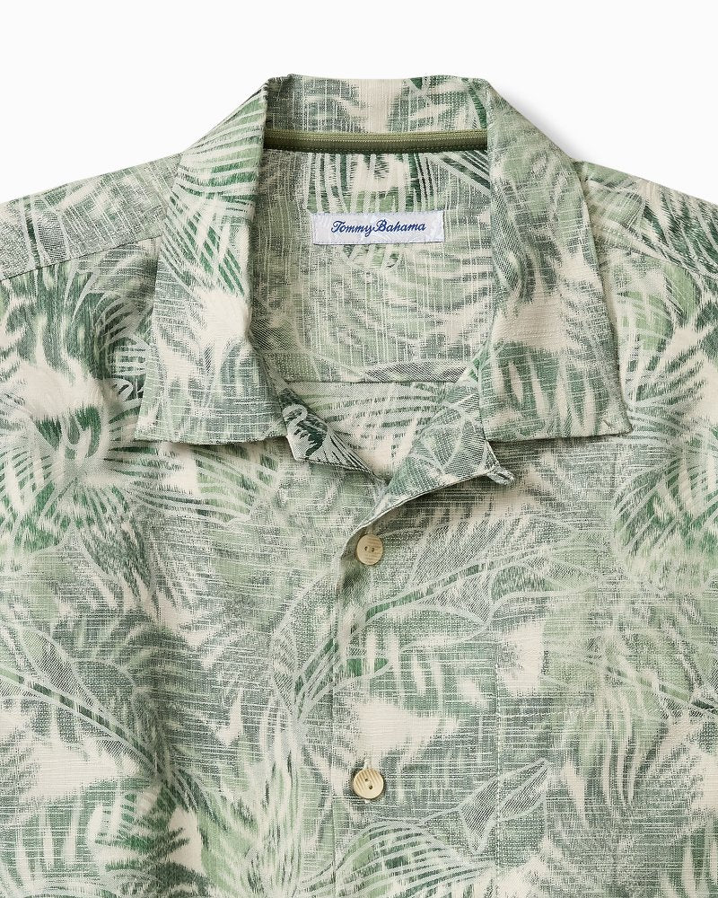 Frond Visions Silk-Blend Camp Shirt - Elm