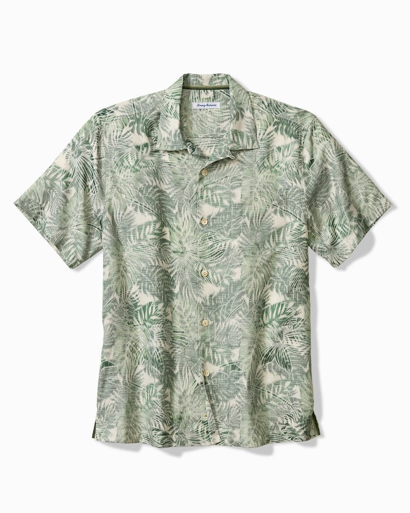 Frond Visions Silk-Blend Camp Shirt - Elm