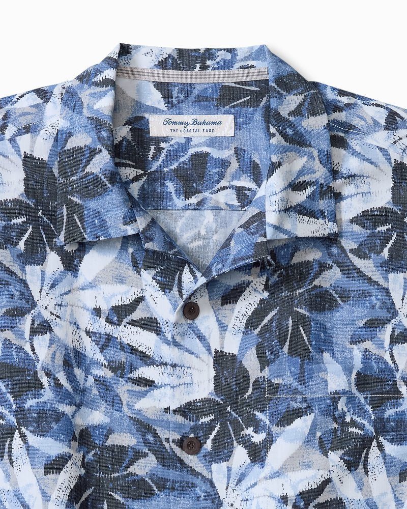 Coastal Ease Frond Drift IslandZone Camp Shirt - Regal Blue