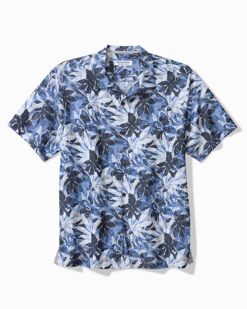 Coastal Ease Frond Drift IslandZone Camp Shirt - Regal Blue