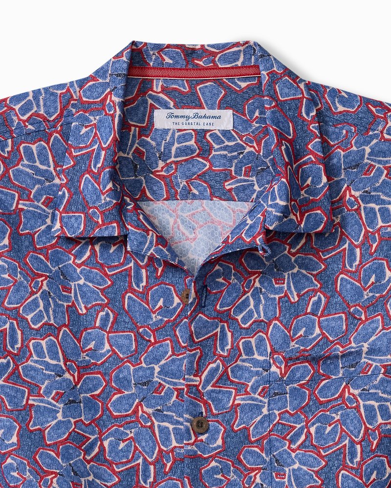Coastal Ease Geo Rio IslandZone Camp Shirt - Bering Blue