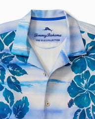 Sapphire Shores Silk Camp Shirt - Dockside Blue