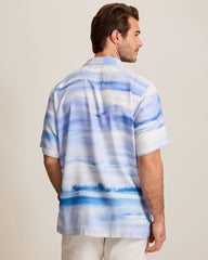 Sapphire Shores Silk Camp Shirt - Dockside Blue