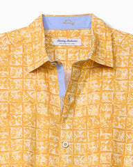 Coastal Ease Carrico Tiles IslandZone Camp Shirt - Sunshine