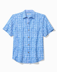 Coastal Ease Carrico Tiles IslandZone Camp Shirt - Dusty Icicle