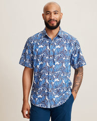 Coastal Ease Piña Party IslandZone Camp Shirt - Sandstone
