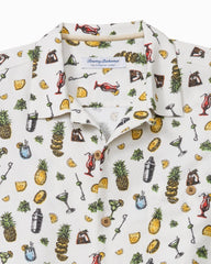 Coastal Ease Shake &amp; Sip IslandZone Camp Shirt - Light Sanddollar