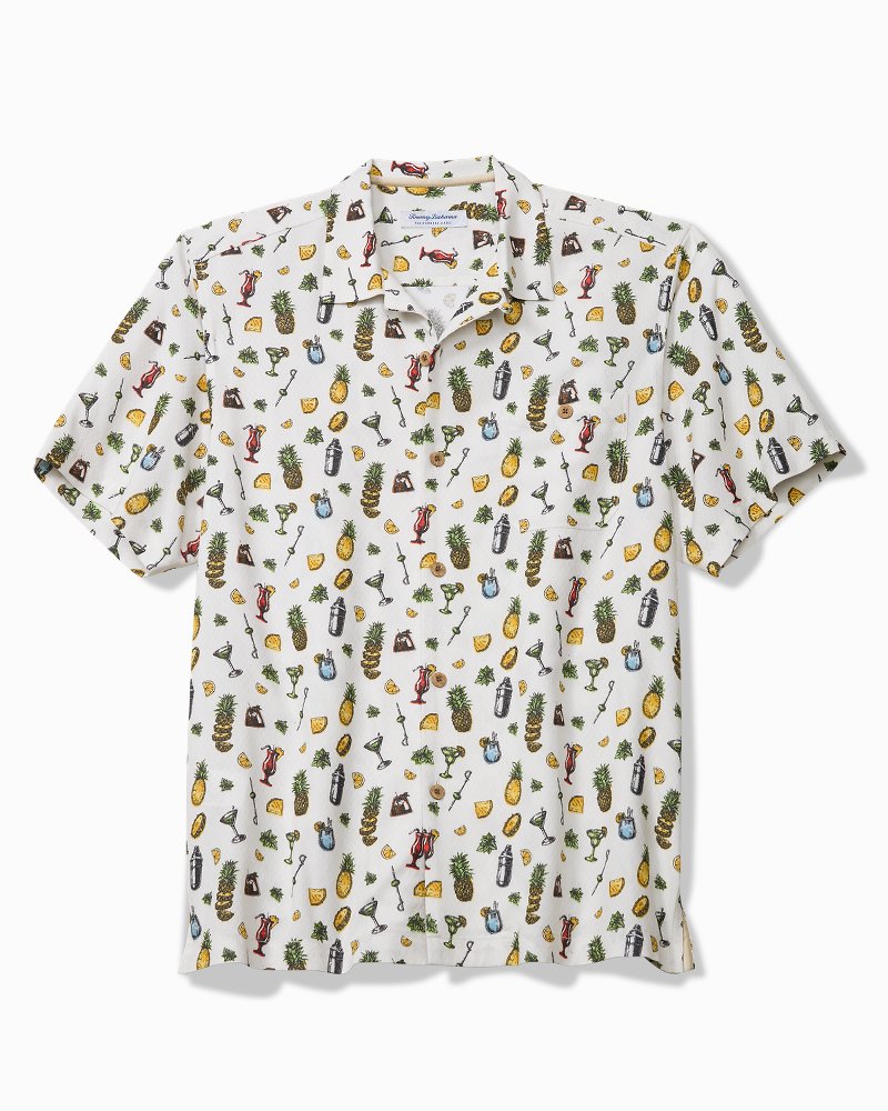 Coastal Ease Shake &amp; Sip IslandZone Camp Shirt - Light Sanddollar