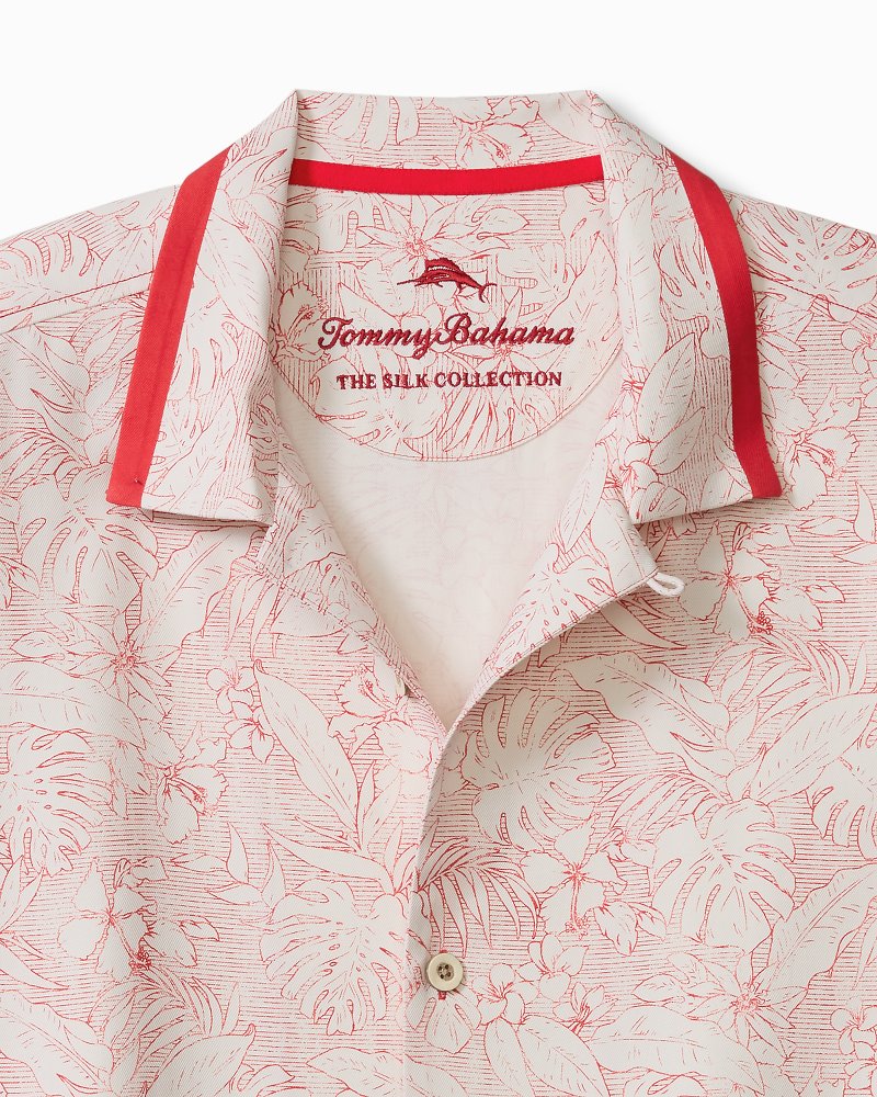 Frond Horizons Silk Camp Shirt - Baked Apple