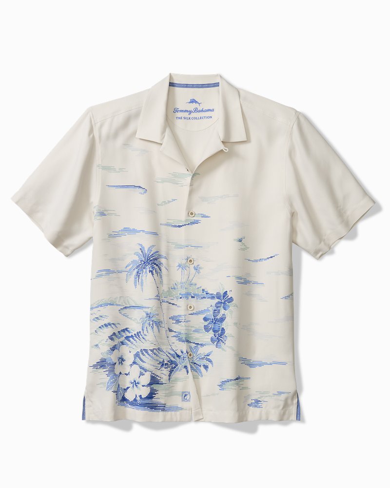 Hideaway Cove Silk Camp Shirt - Continental