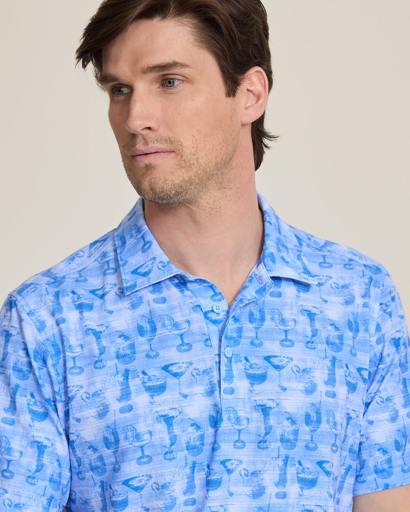Bahama Coast Fizz Impressions IslandZone Polo - Glacier Blue