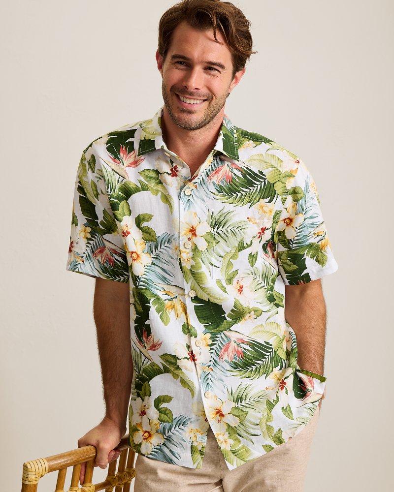 Flora Festival Linen Camp Shirt - Continental