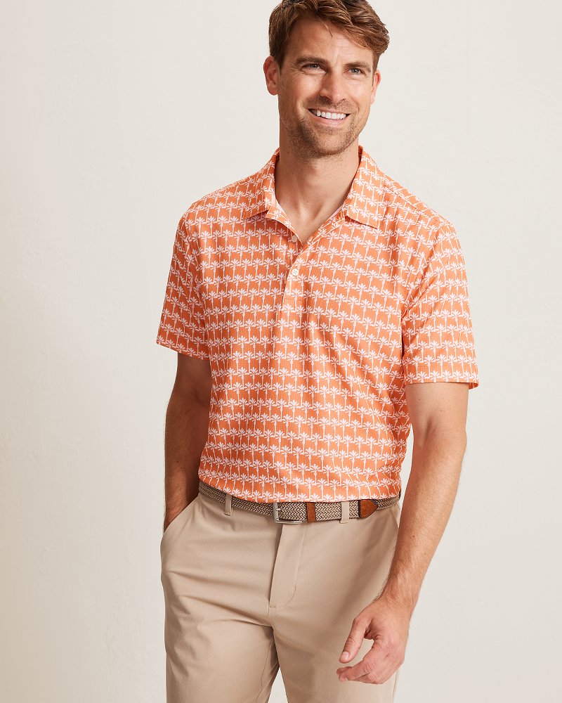 Bahama Coast Palm Reader IslandZone Polo - Dusty Orange