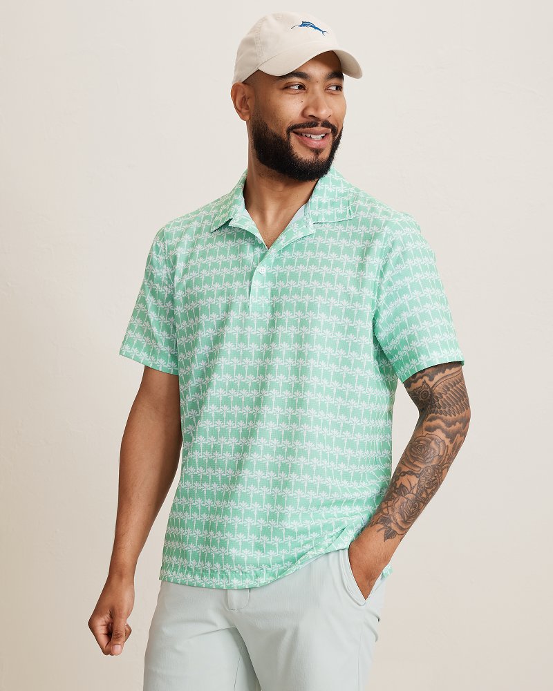 Bahama Coast Palm Reader IslandZone Polo - Mint Mojito